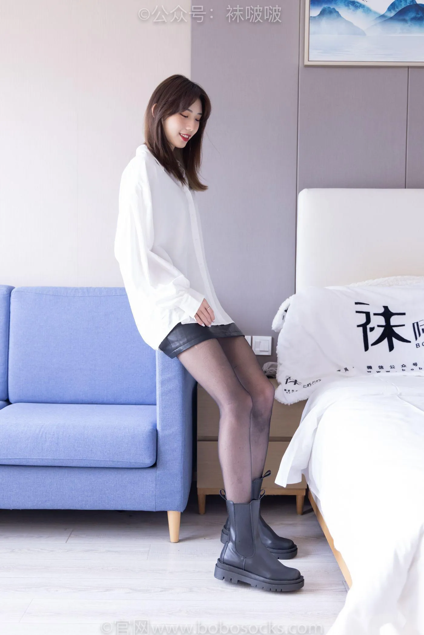 [BoBoSocks袜啵啵]NO.046 枫枫-短靴、黑丝 [135P]插图8